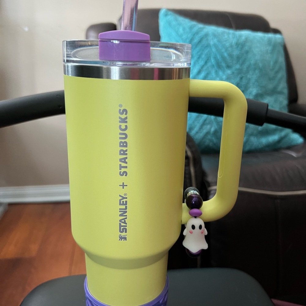 Starbucks x Stanley Lime  Tumbler with Purple Lid